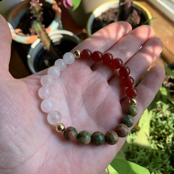 NWT 💕 Fertility Support Healing Energy Power Gemstone Crystal Bracelet 💖 8mm - Picture 4 of 7